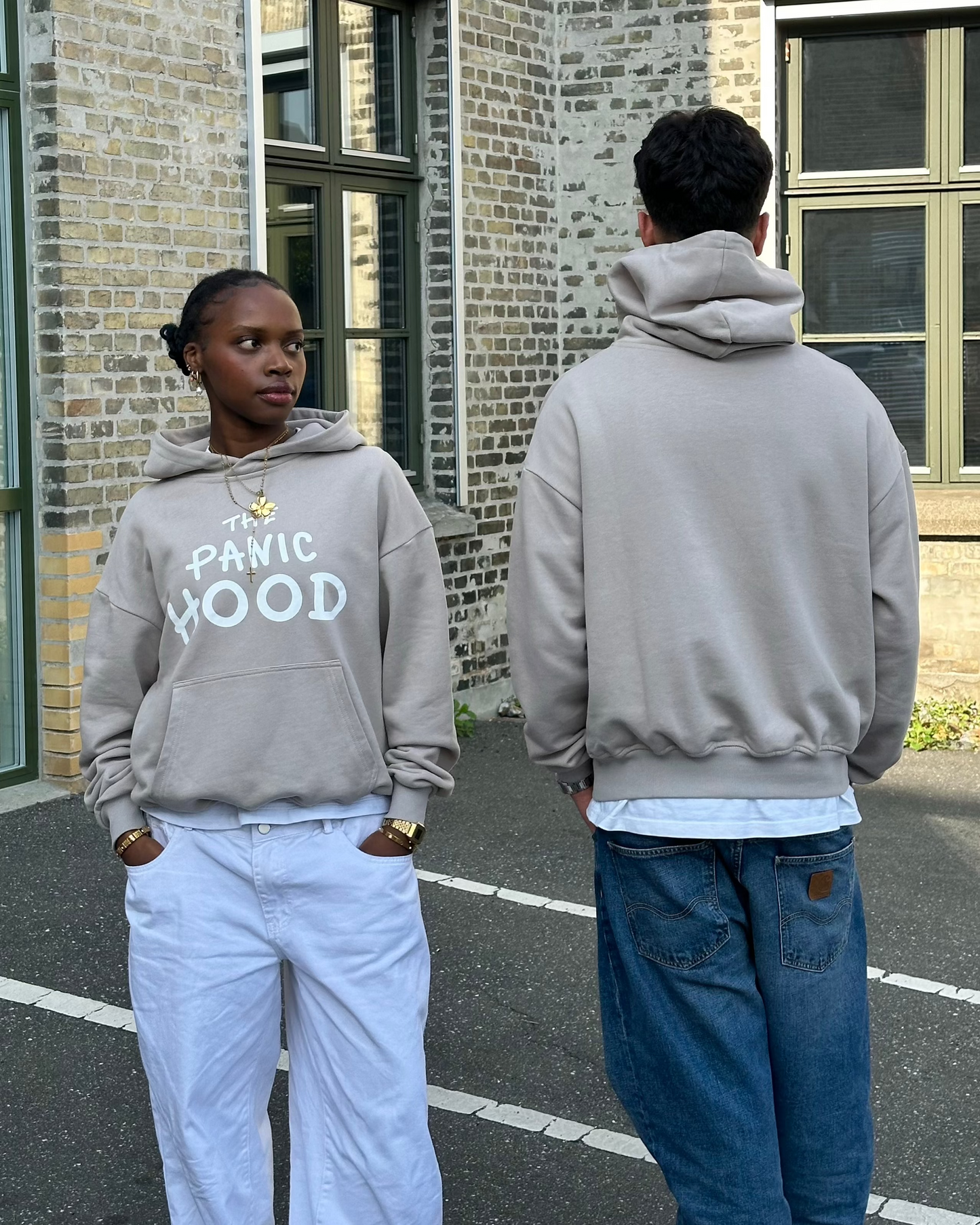 TPH BOXY HOODIE - STONE BEIGE