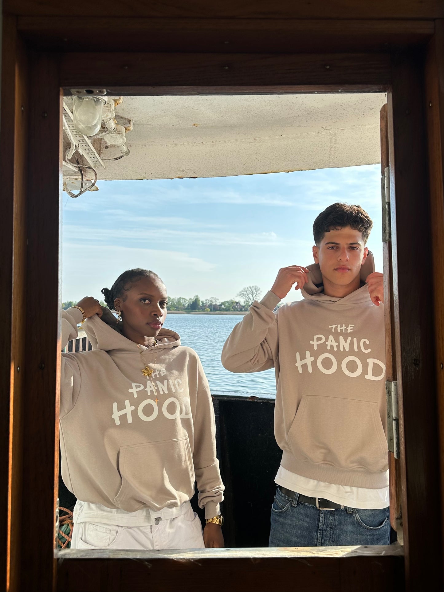 TPH BOXY HOODIE - STONE BEIGE