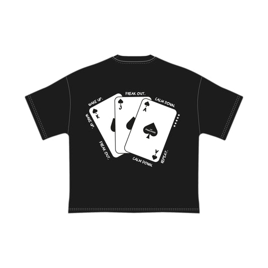 TPH CARDS TEE - WASHED GREY